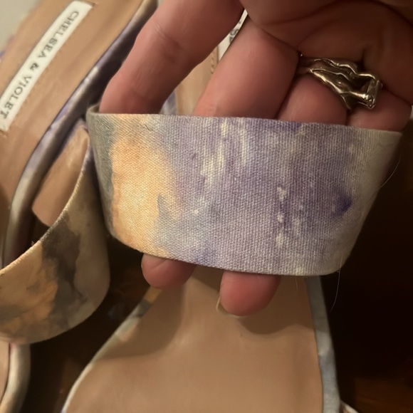 Sandals blend of colours lucite heel Chelsea & violet cv-a more 10 M comfortable - Picture 6 of 9